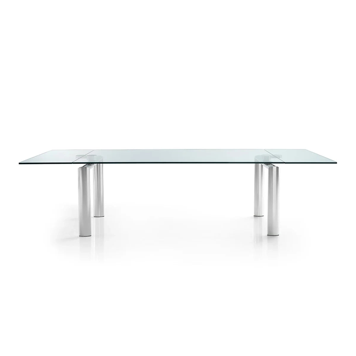 Policleto - Extending Rectangular Glass Table by Reflex