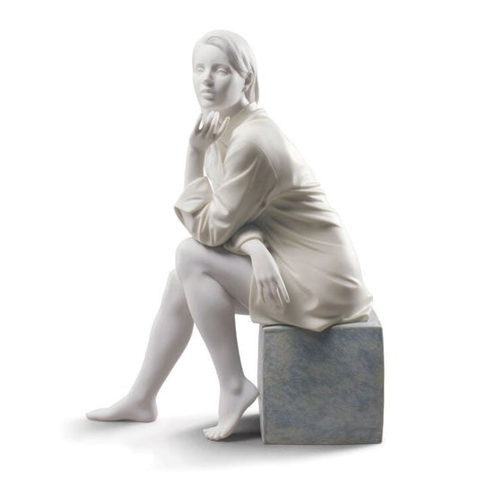In My Thoughts Woman Figurine by Lladró