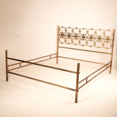 8605 Bed in Brass and Bronze by Osvaldo Borsani for Borsani Varedo, 1959-BAD-2027049