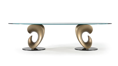 PARENTESIS - Oval glass dining table