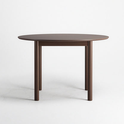 Department Wood Dining Table Ø110 cm Dark Oak