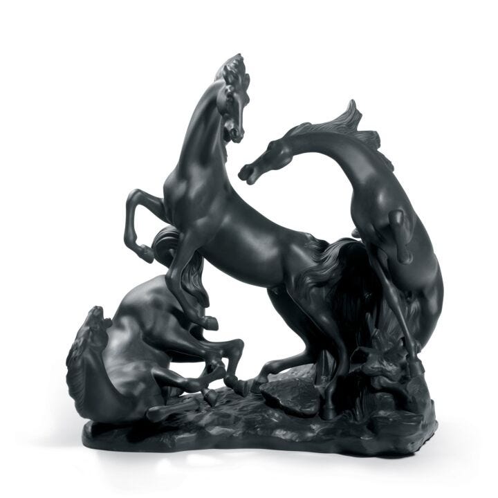 Horses' Group Sculpture by Lladró