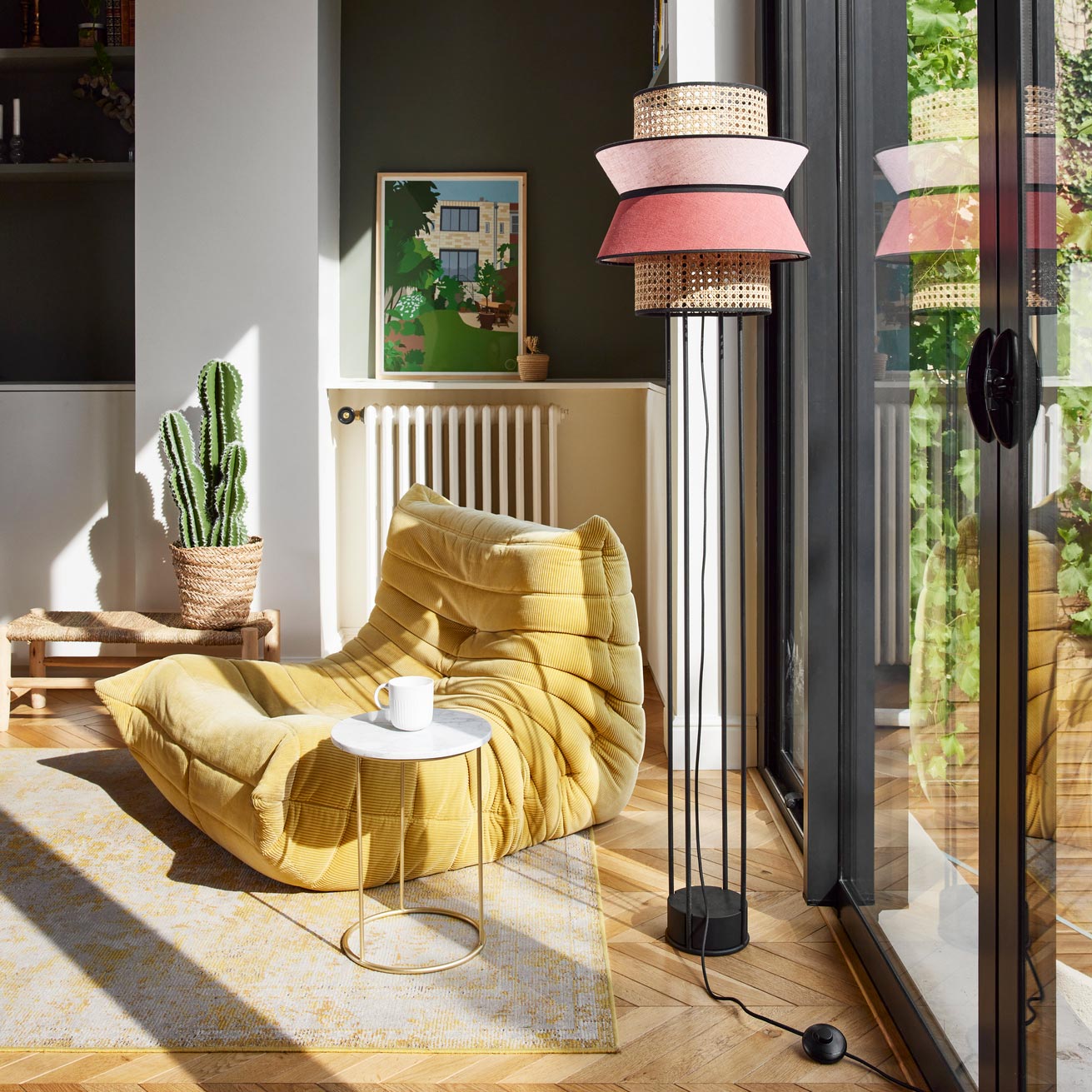 Floor Lamp Singapour by Market Set #Massala/Rose