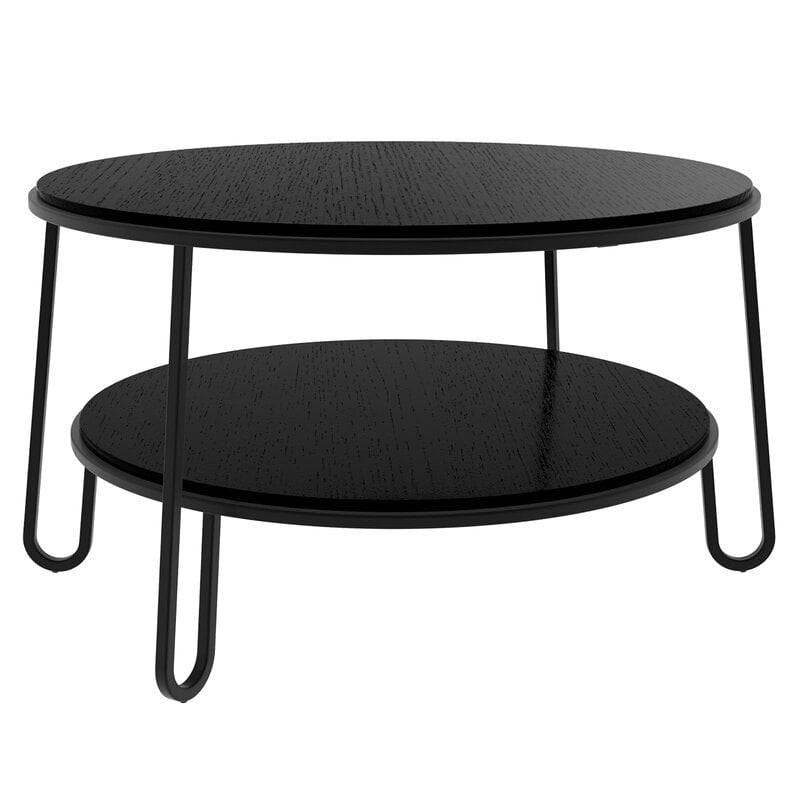 Eugenie coffee table 90cm by Hartô #black oak - black metal #