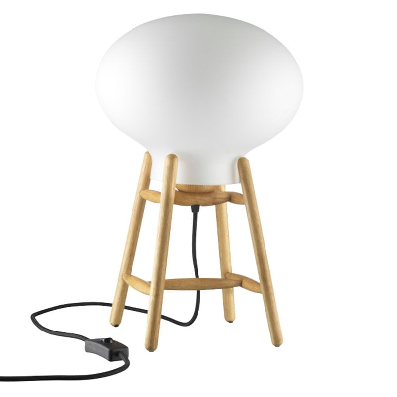 U4 Hiti table lamp by FDB Møbler #oak - opal glass #