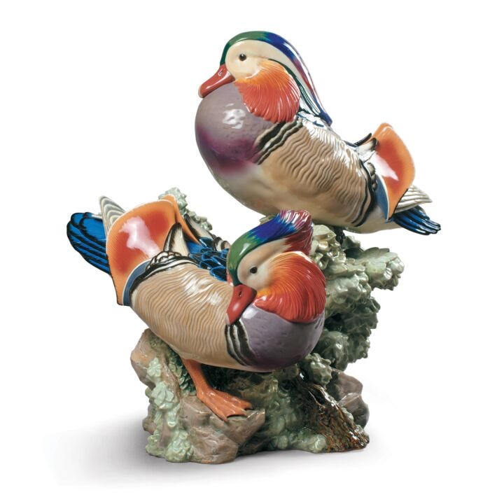 Mandarin Ducks Sculpture by Lladró