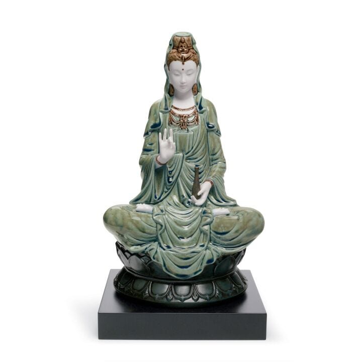 Kwan Yin Figurine by Lladró #Green