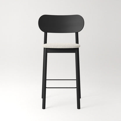 Decotique Elephant Bar Stool Black/White Bouclé