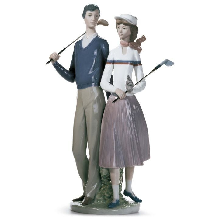 GOLFING COUPLE Gloss by Lladró