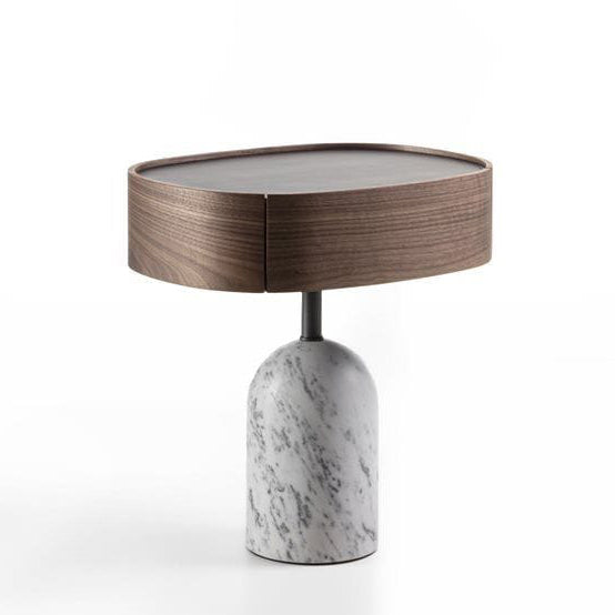 Ekero Night - Marble And Wood Bedside Table by Porada