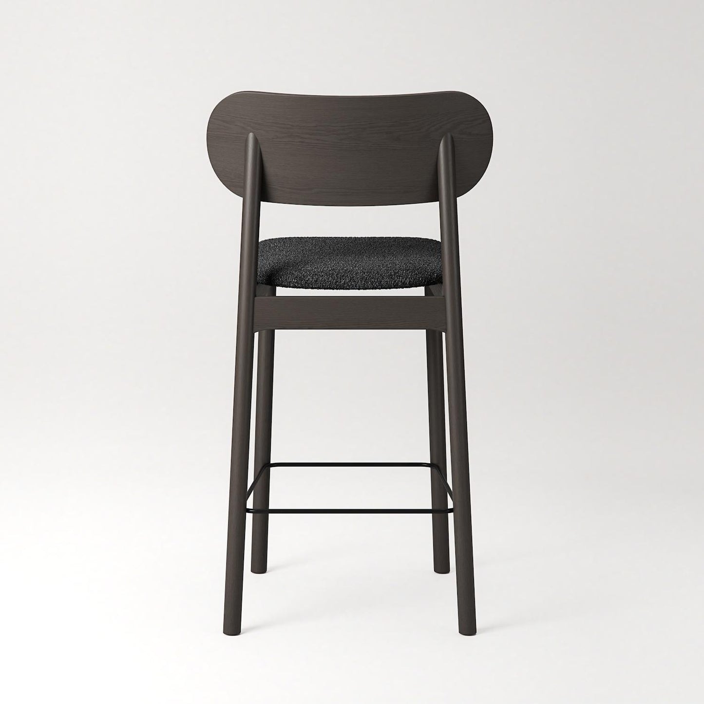 Decotique Elephant Bar Stool Dark Oak/Anthracite Bouclé