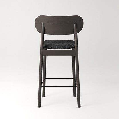 Decotique Elephant Bar Stool Dark Oak/Anthracite Bouclé