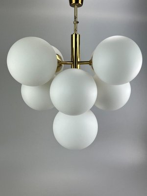 9-Flame Sputnik Chandelier in Opaline Glass from Kaiser Leuchten, 1960s-EJL-1445109