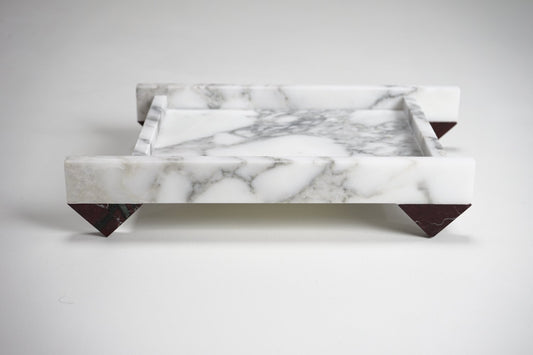 90° Marble Tray Centerpiece by Nicola Di Froscia for DFdesignlab