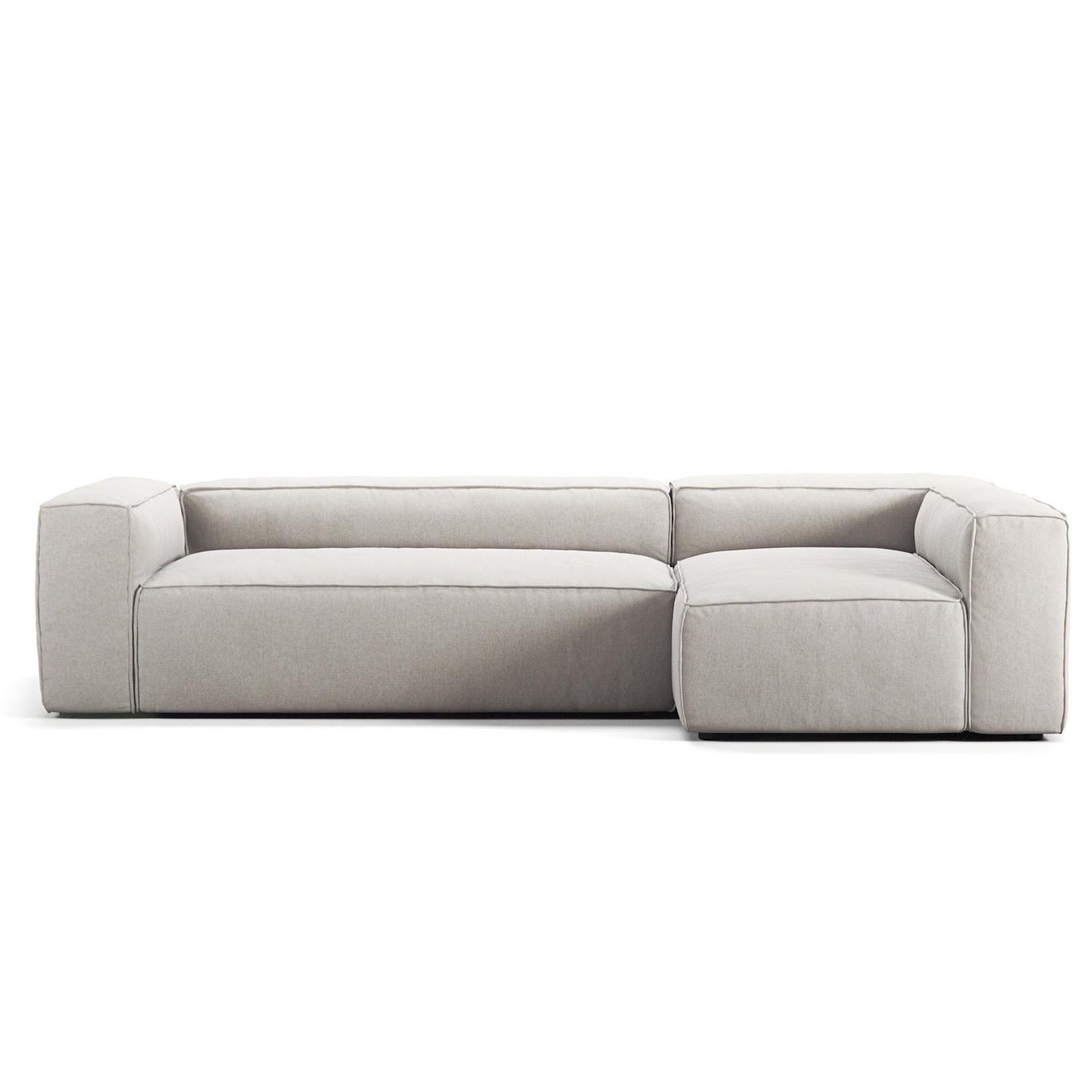 Decotique Grand 4-Seater Sofa Chaise Right Moonwhite