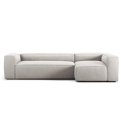 Decotique Grand 4-Seater Sofa Chaise Right Moonwhite