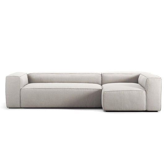 Decotique Grand 4-Seater Sofa Chaise Right Moonwhite