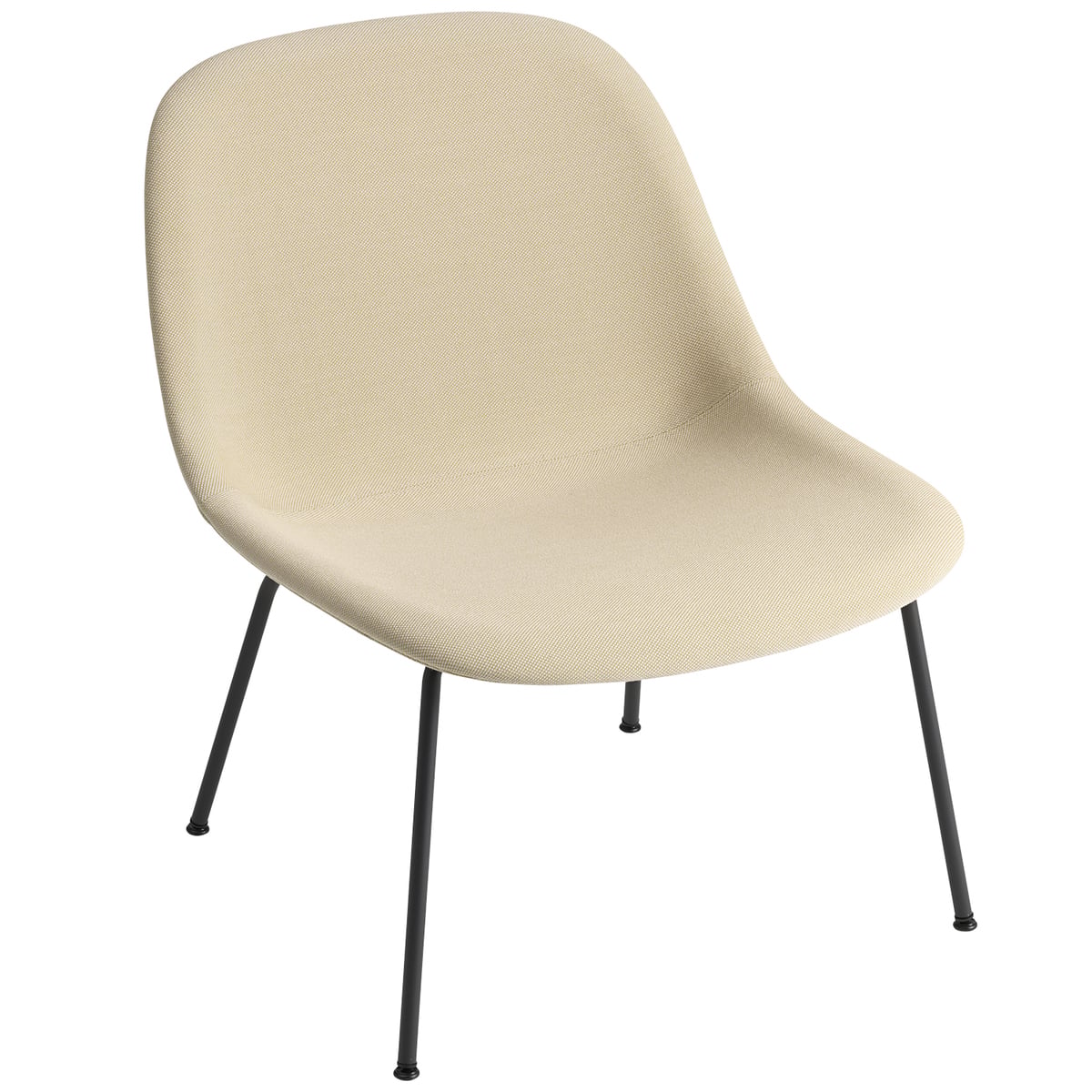 Fiber lounge chair, tube base,  Steelcut Trio 236 - black