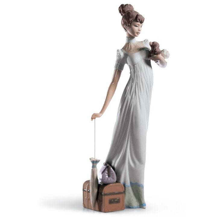Traveling Companions Woman Figurine by Lladró