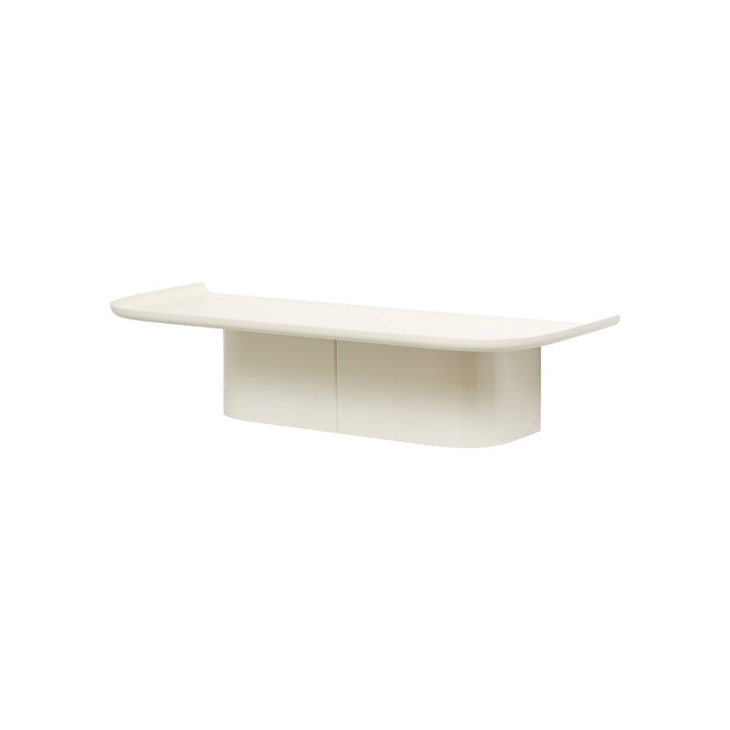 Korpus shelf M by HAY #4 hooks, cream #