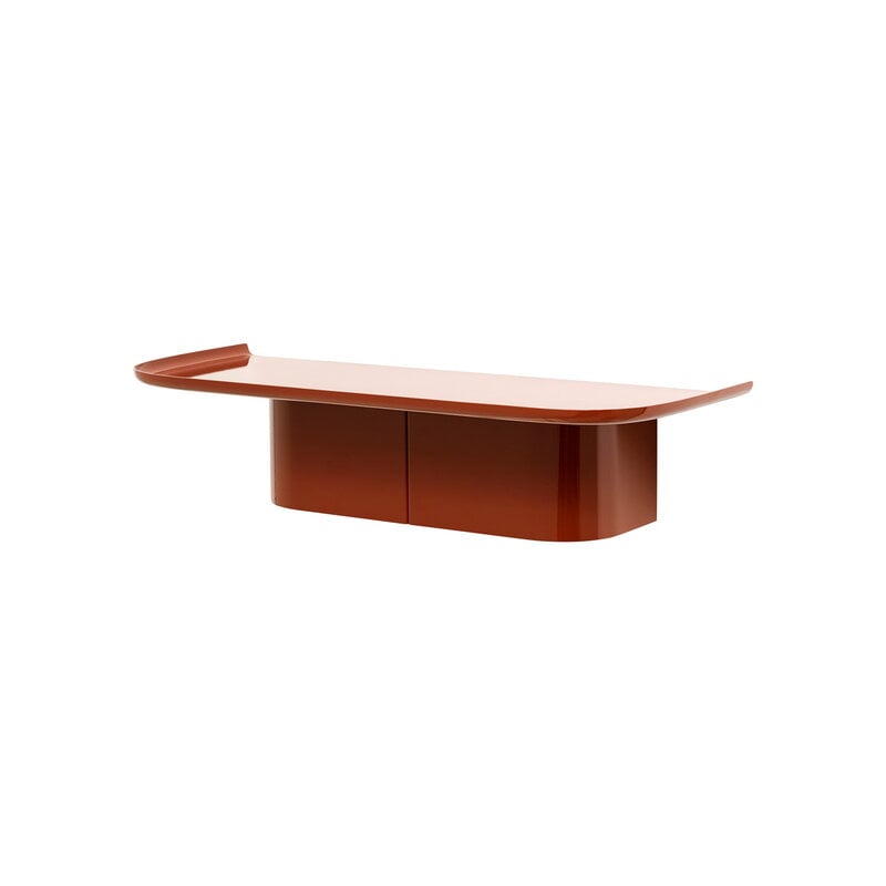 Korpus shelf M by HAY #4 hooks, brick red #