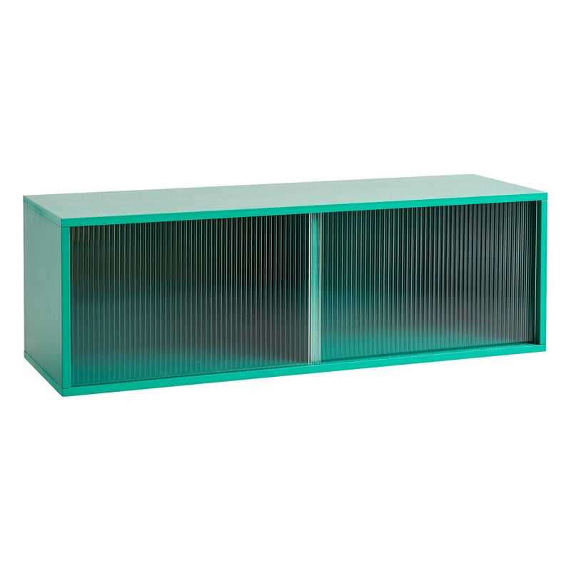 Colour Cabinet w/ glass doors by HAY #wall, 120 cm, dark mint #
