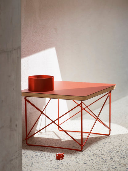 Eames LTR Occasional table, dark brick linoleum - Eames classic red