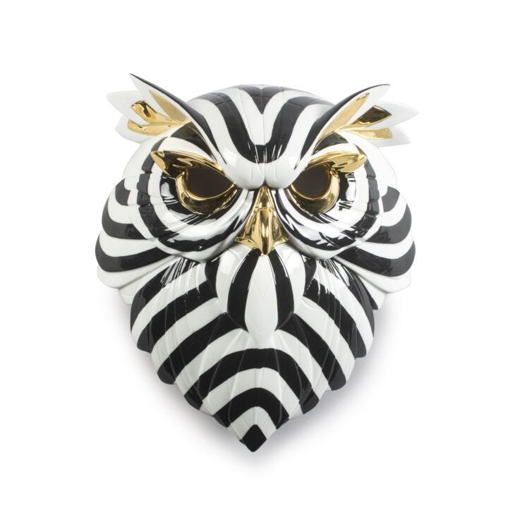 Owl Mask by Lladró #Black and Gold