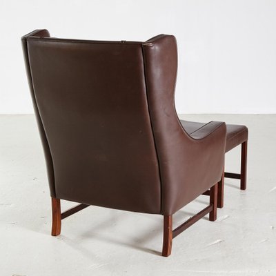 965H Leather Reading Armchair with Ottoman by Fredrik Kayser, Set of 2-CI-878417