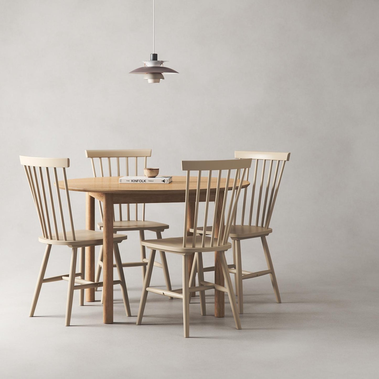 Department Wood H17 Windsor Dining Chair Greige