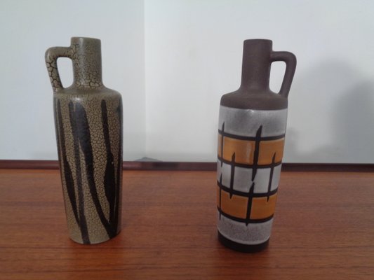 980 Ceramic Vases from Strehla, East Germany, 1960s, Set of 2-RDW-680911