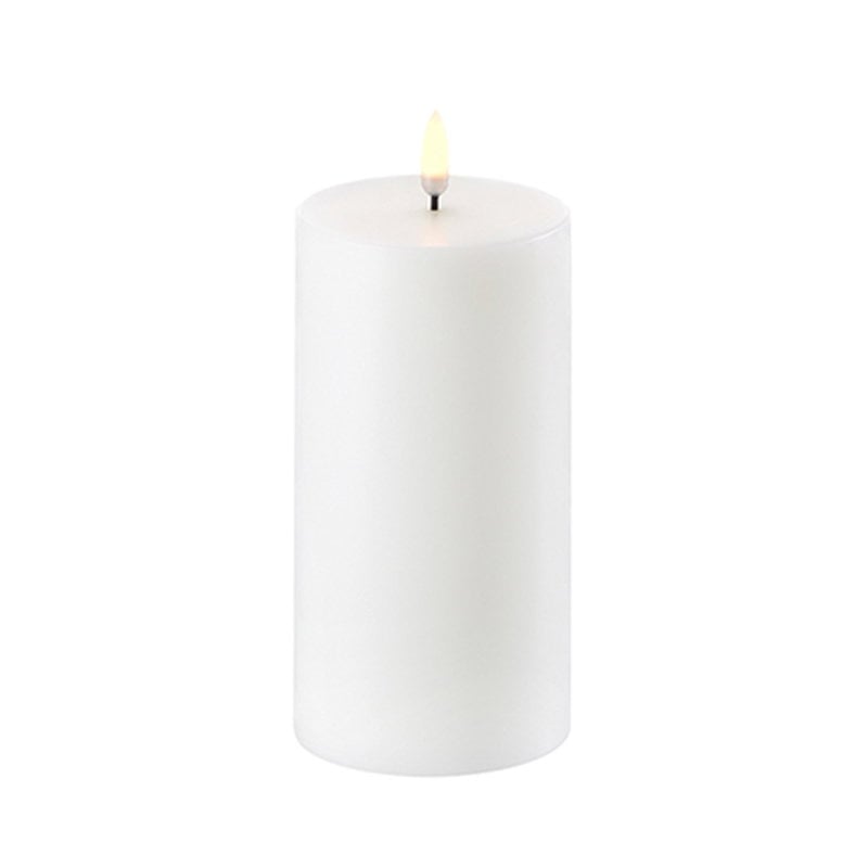 LED pillar candle by Uyuni Lighting #7,8 x 15 cm, nordic white #