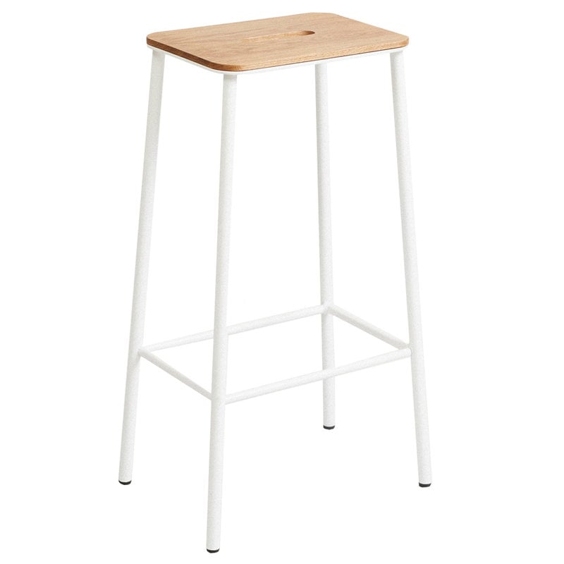Adam stool by Frama #76 cm, oak - matt white #