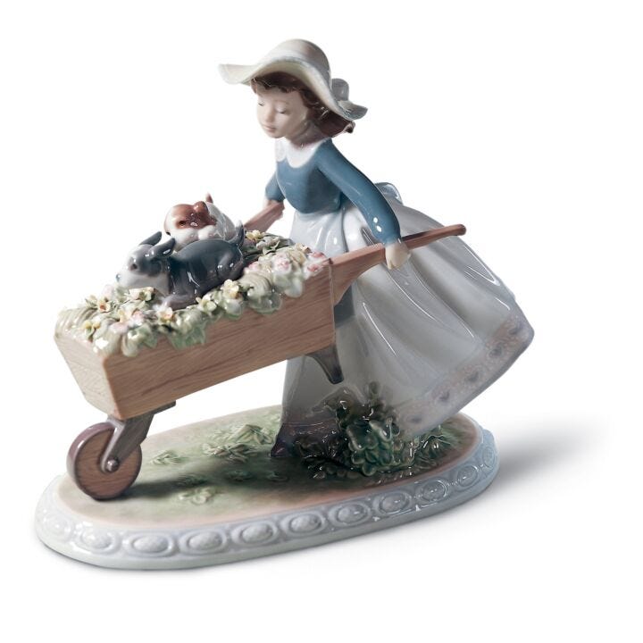 A Barrow of Fun Girl Figurine by Lladró