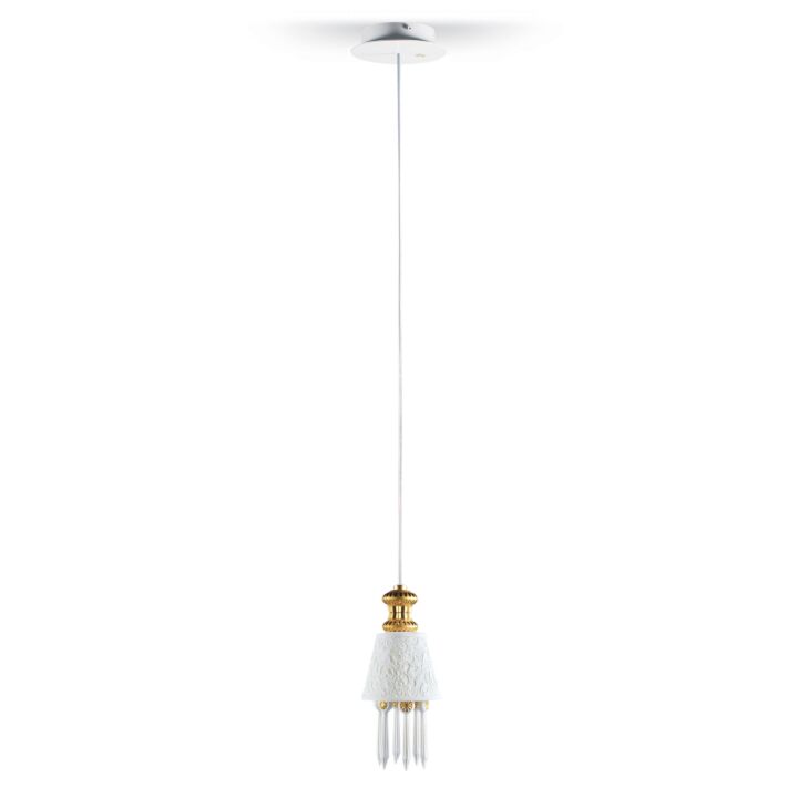 Belle de Nuit Ceiling Lamp with Lithophane by Lladró #Golden Luster (CE/UK)