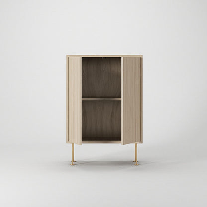 Decotique Vogue Cabinet 64 White Pigmented Oak/Brass