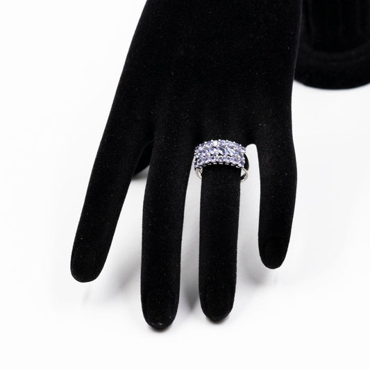 9K White Gold Ring with Tanzanites, 2000s