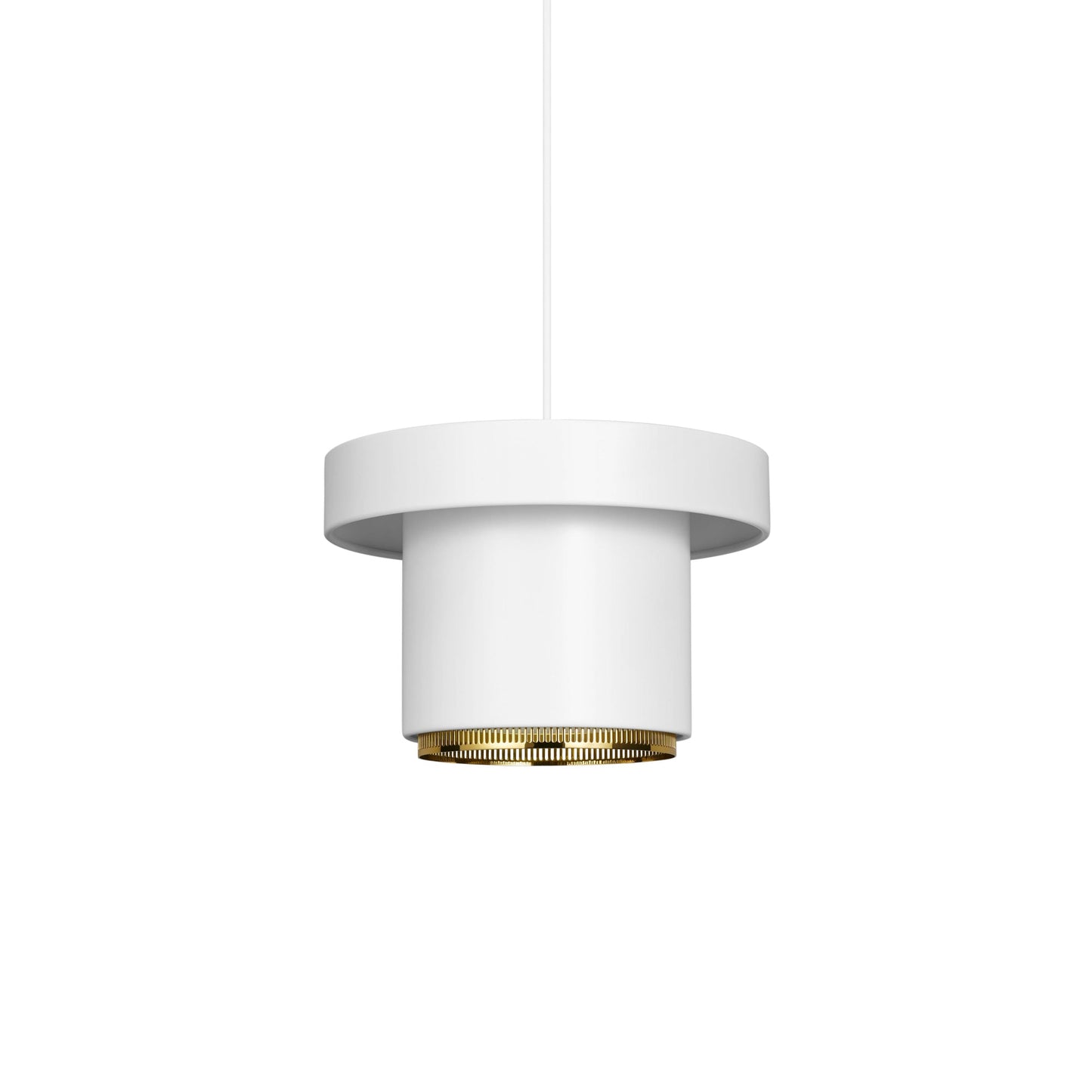 Artek Pendant Light A201 — white/brass