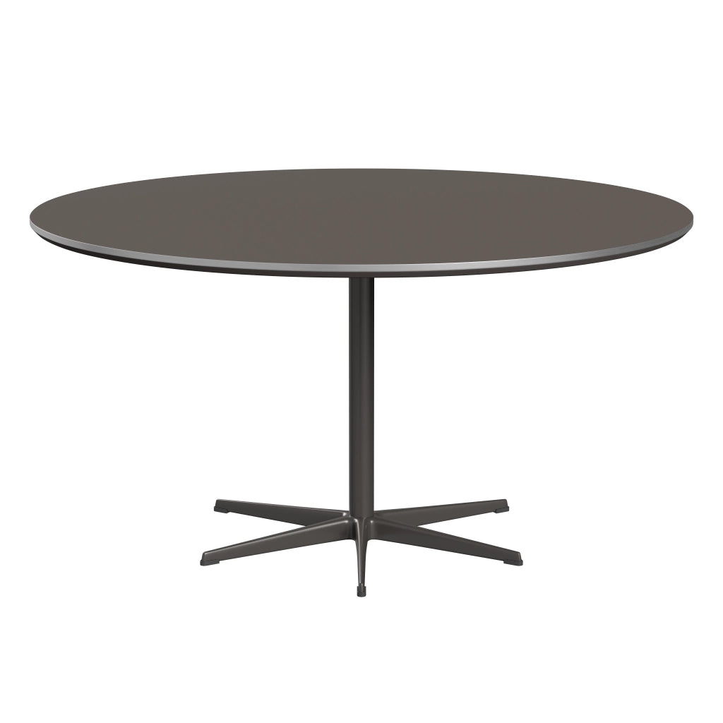 Circular - A826, Dining Table, Ø 145 Cm by Fritz Hansen #Fenix / Grey (718)/Brushed metal / Aluminium - Matt/Powder Coated Aluminium / Warm Graphite