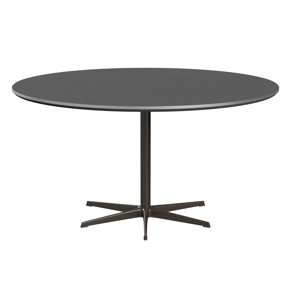 Circular - A826, Dining Table, Ø 145 Cm by Fritz Hansen #Fenix / Grey Bromo (724)/Brushed metal / Aluminium - Matt/Powder Coated Aluminium / Brown Bronze