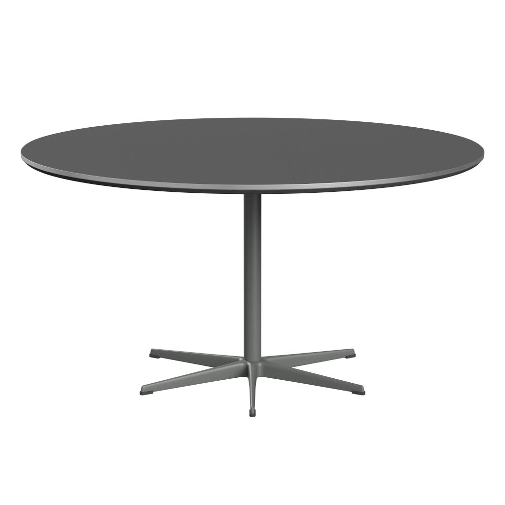 Circular - A826, Dining Table, Ø 145 Cm by Fritz Hansen #Fenix / Grey Bromo (724)/Brushed metal / Aluminium - Matt/Powder Coated Aluminium / Silver Grey