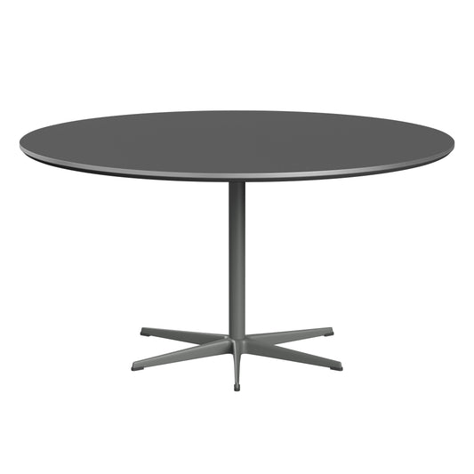 Circular - A826, Dining Table, Ø 145 Cm by Fritz Hansen #Fenix / Grey Bromo (724)/Brushed metal / Aluminium - Matt/Powder Coated Aluminium / Silver Grey