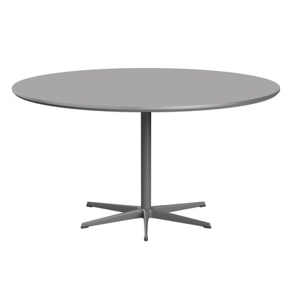 Circular - A826, Dining Table, Ø 145 Cm by Fritz Hansen #Fenix / Grey Efeso (725)/Brushed metal / Aluminium - Matt/Powder Coated Aluminium / Silver Grey