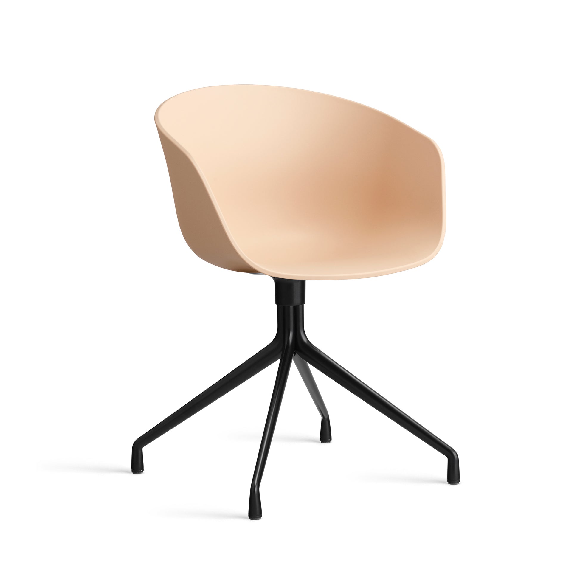 About A Chair Aac 20 by Hay #Polypropylene | Pale Peach/Black Powder coated Aluminium