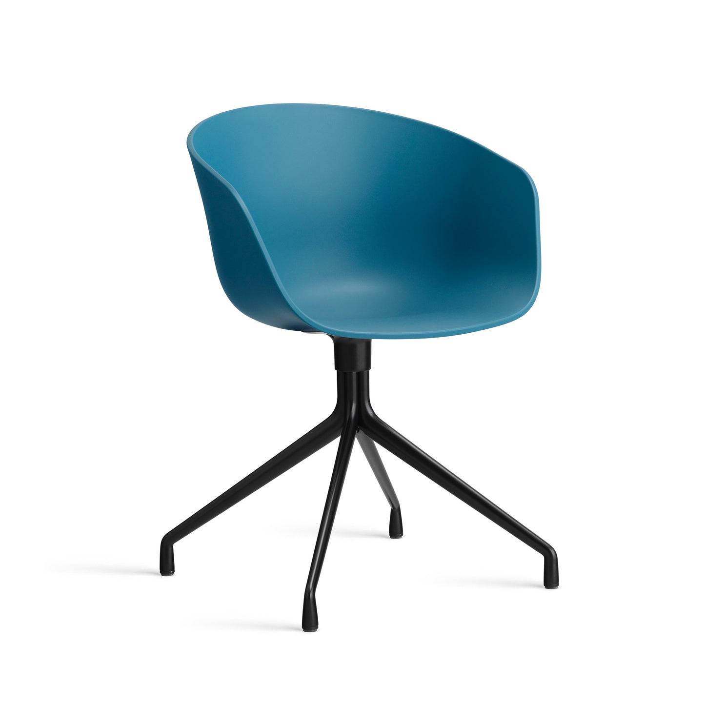 About A Chair Aac 20 by Hay #Polypropylene | Azure Blue/Black Powder coated Aluminium