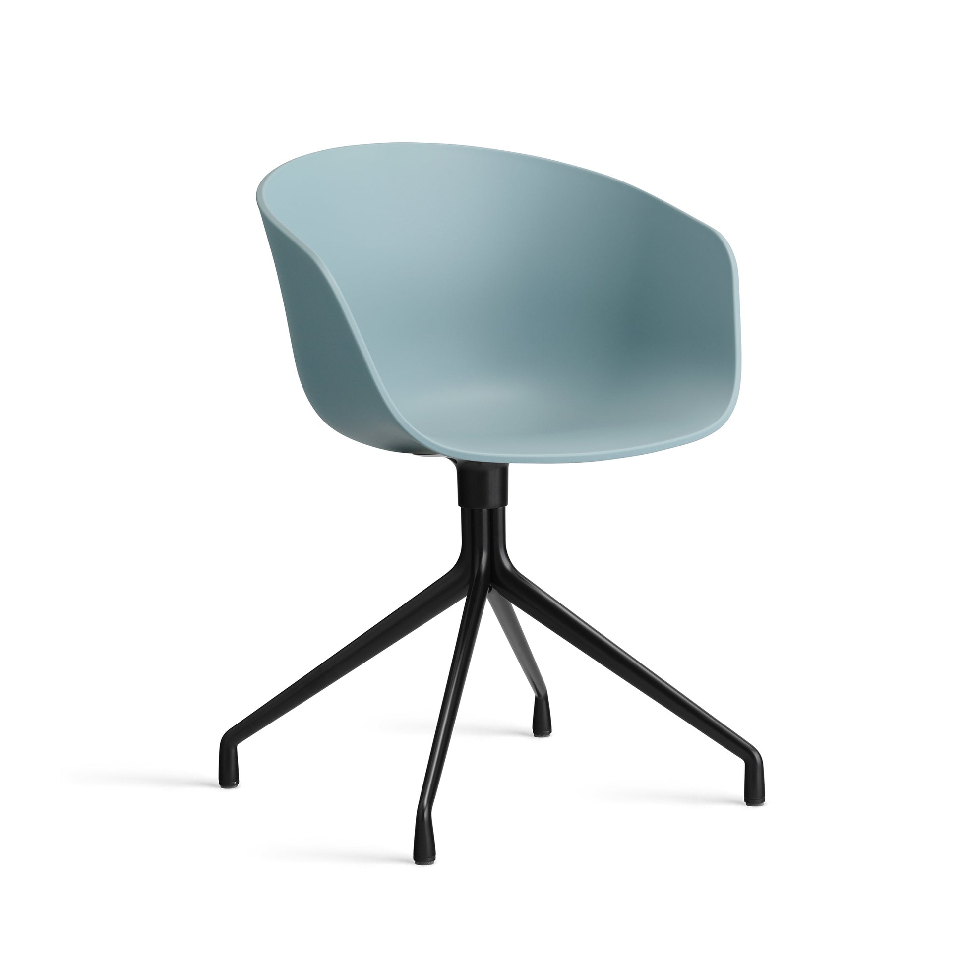 About A Chair Aac 20 by Hay #Polypropylene | Dusty Blue/Black Powder coated Aluminium