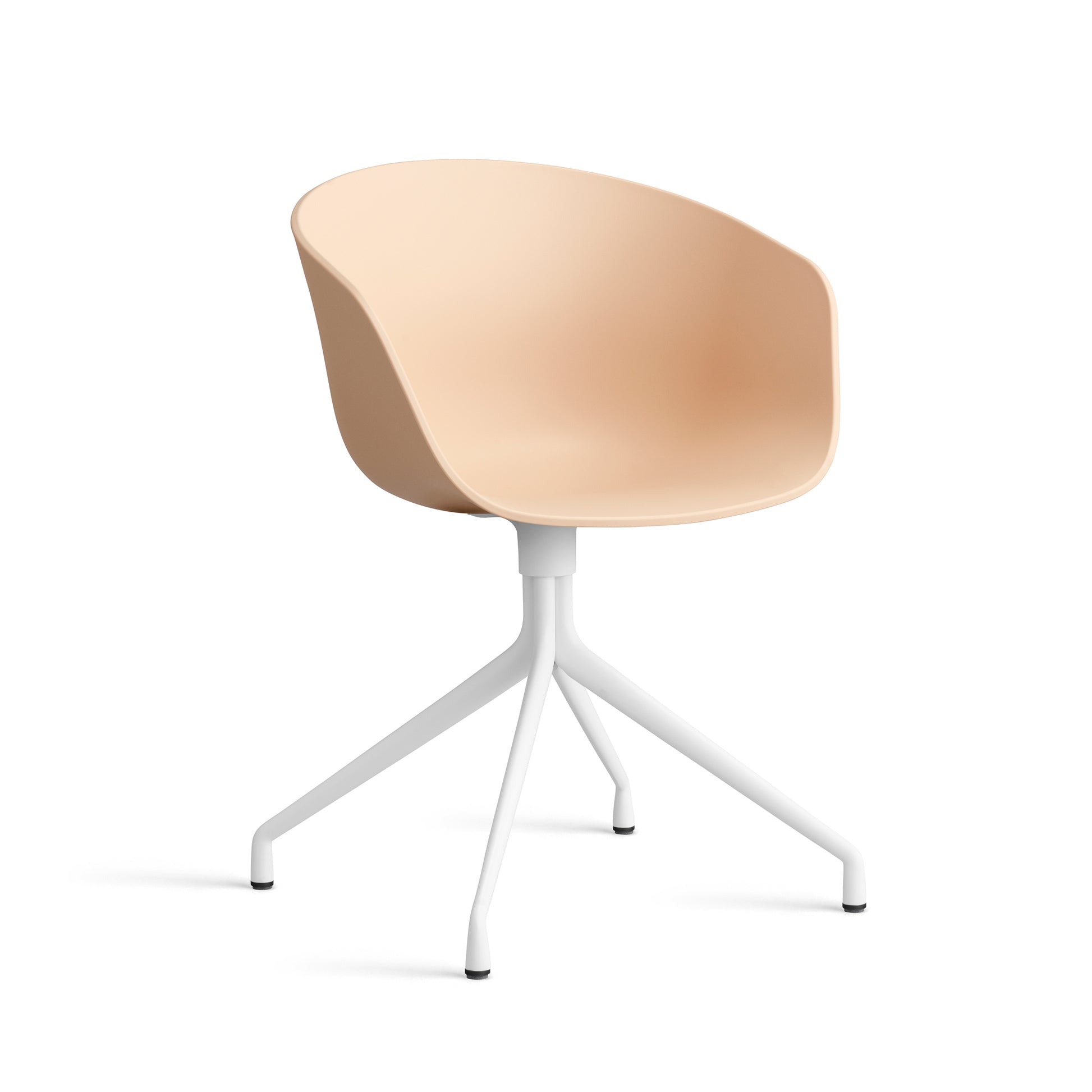 About A Chair Aac 20 by Hay #Polypropylene | Pale Peach/White Powder coated Aluminium