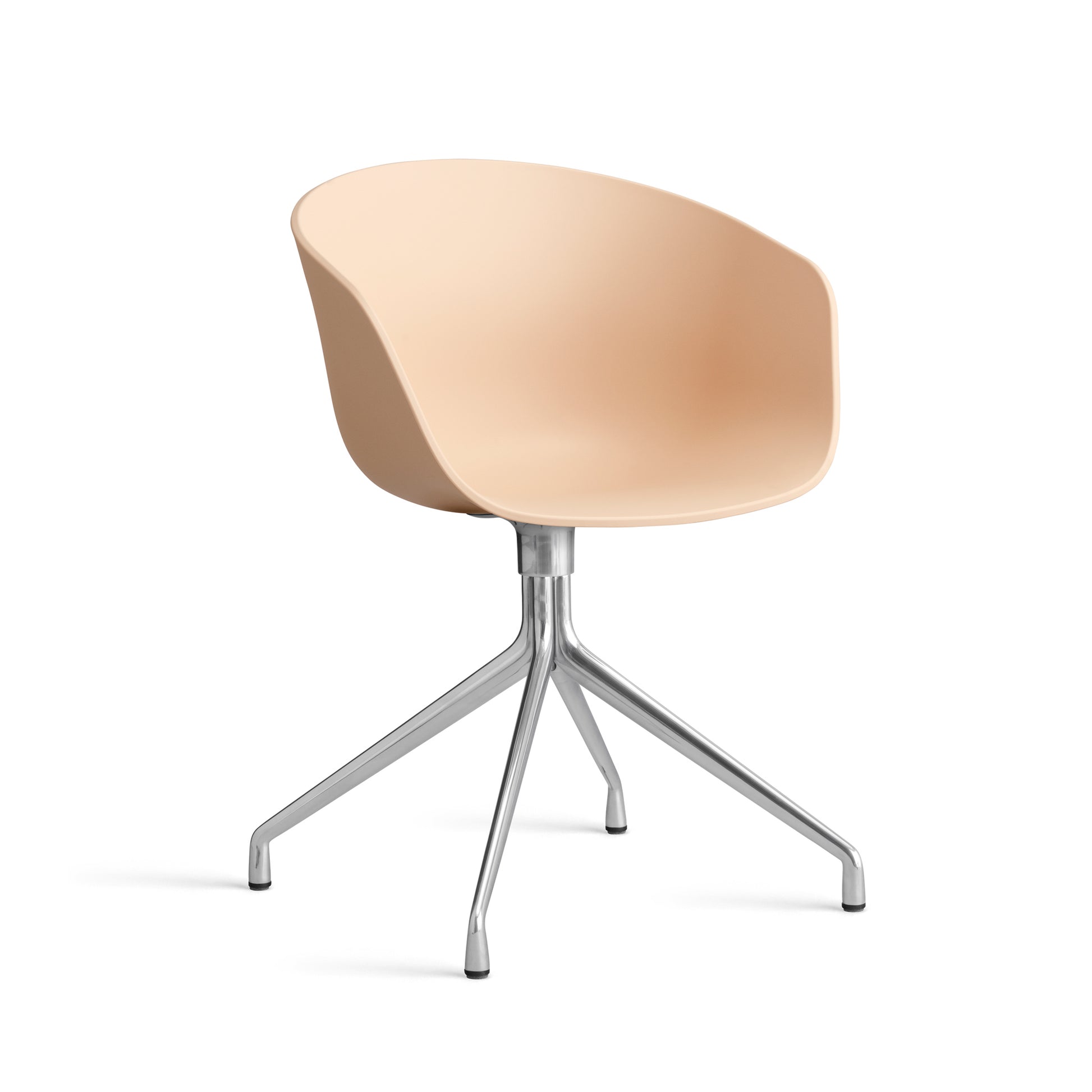 About A Chair Aac 20 by Hay #Polypropylene | Pale Peach/Polished Aluminium