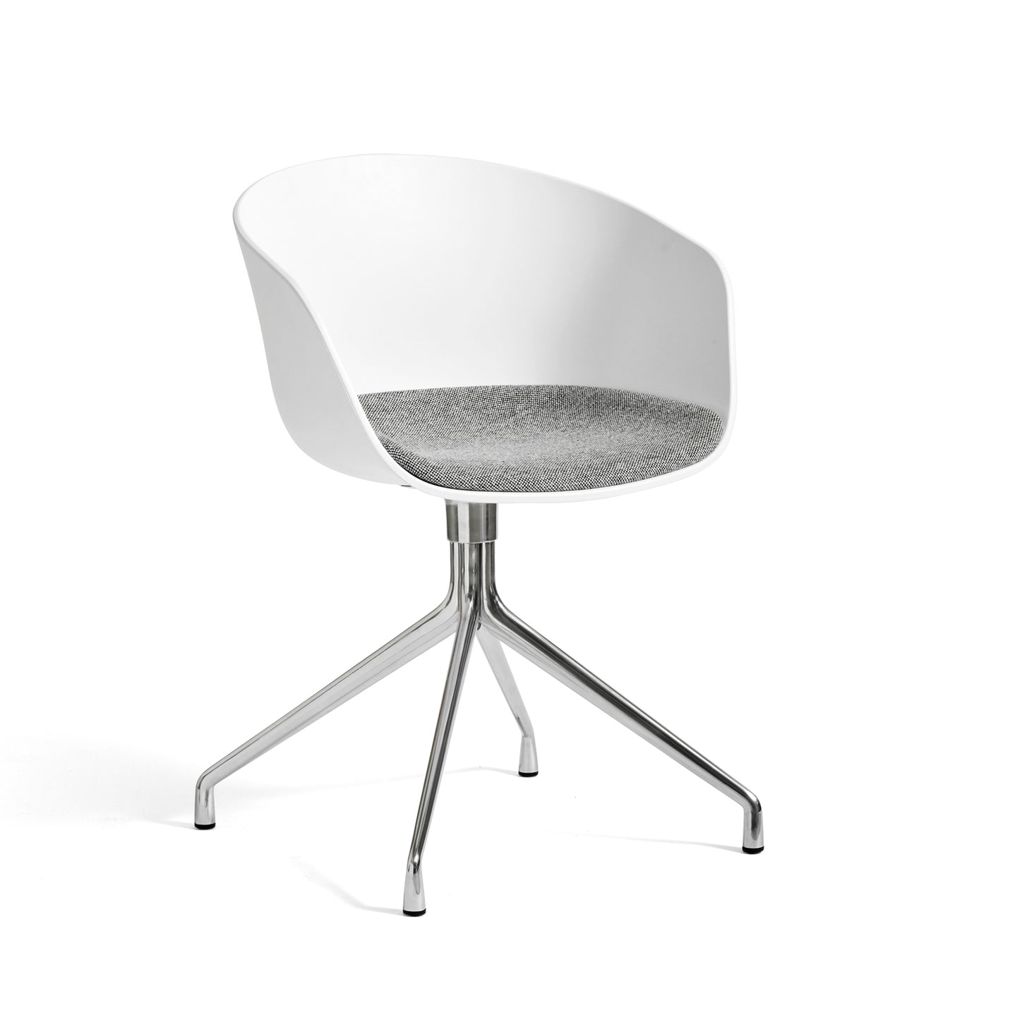 About A Chair Aac 20 (With Seat Cushion) by Hay #White Polypropylene/Polished Aluminium/hallingdal-126