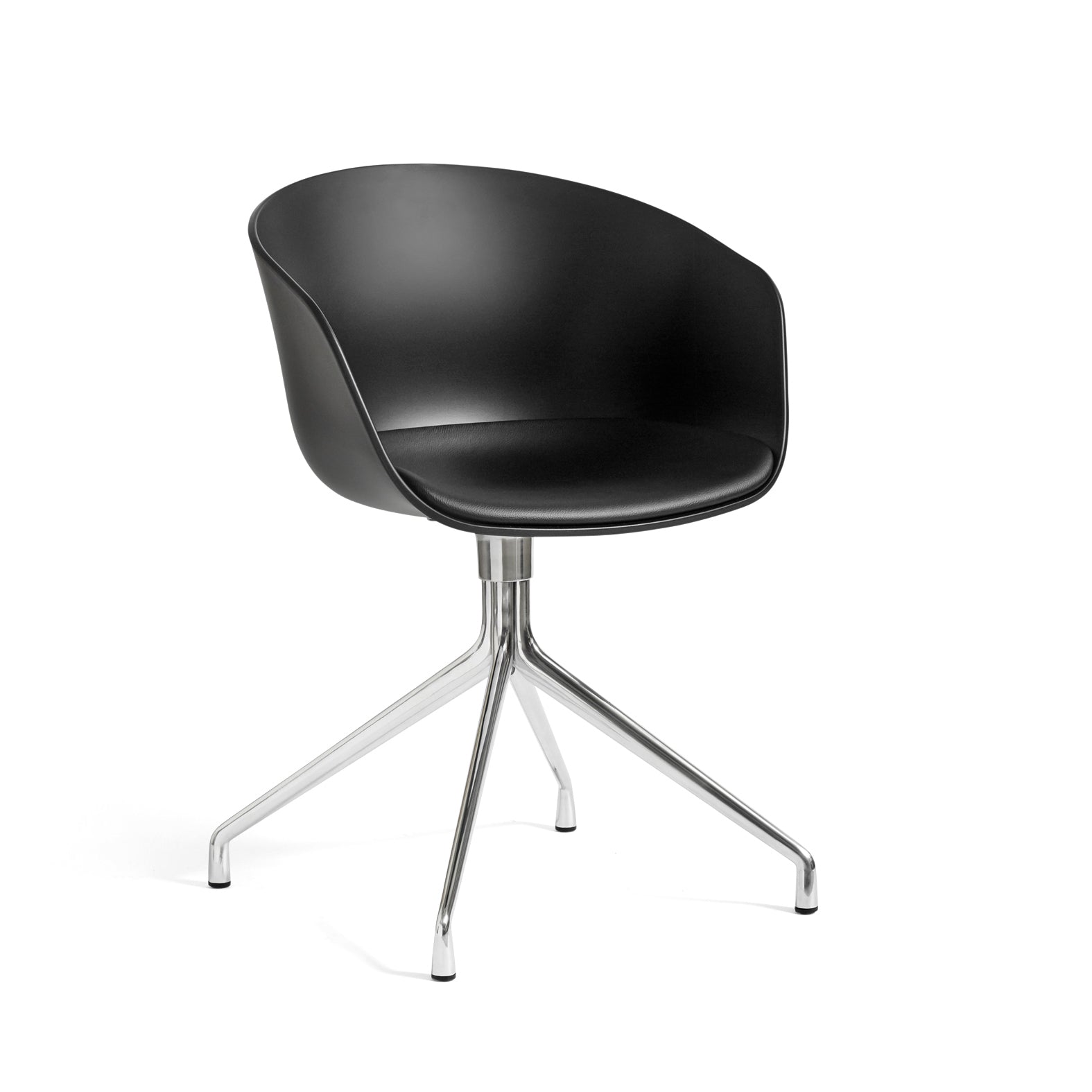 About A Chair Aac 20 (With Seat Cushion) by Hay #Black Polypropylene/Polished Aluminium/sierra-si1001